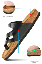 dual strap sandals for women  cushioned slides