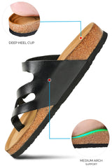 dual strap sandals for women  cushioned slides